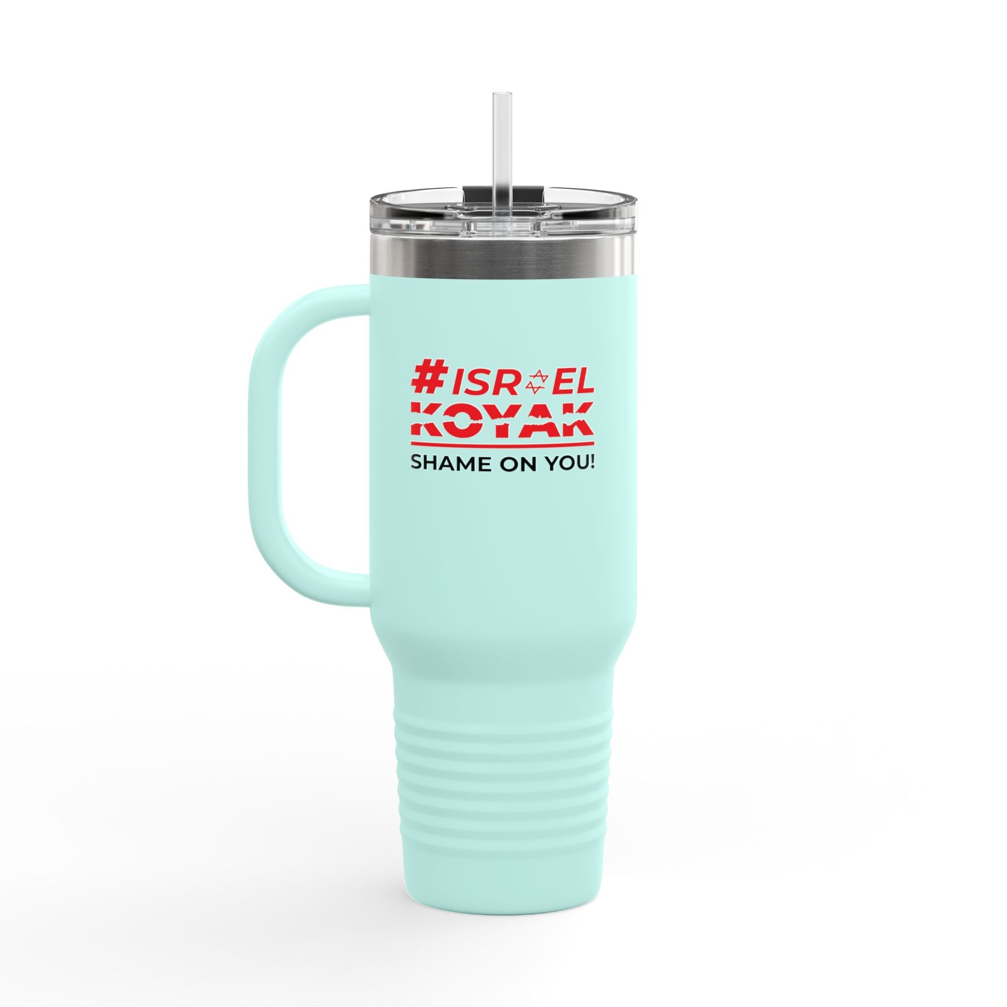 #ISRAELKOYAK Insulated Travel Mug - 40oz - Teal