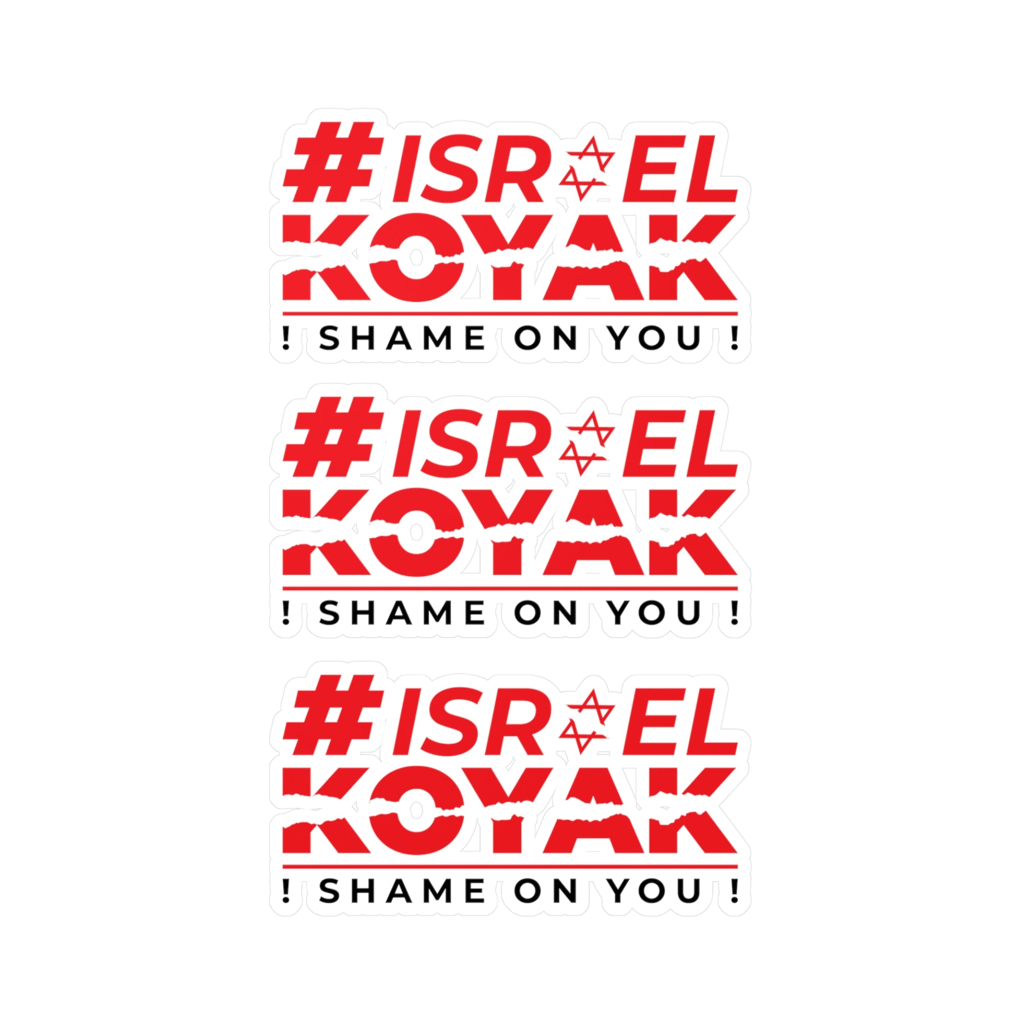 #ISRAELKOYAK Vinyl Sticker - 6’’ x 8’’ / Kiss-Cut / Satin - Paper products