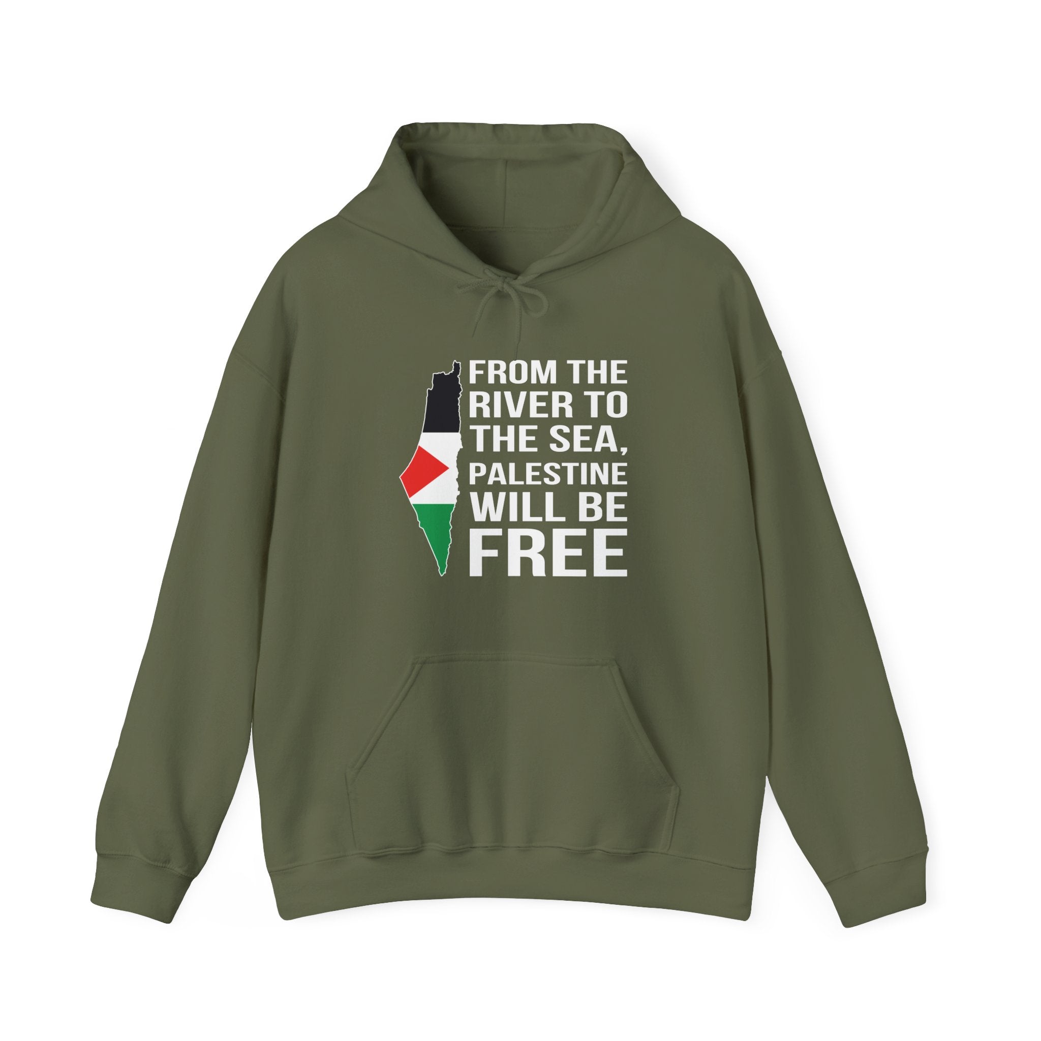 Palestine Freedom Classic Hoodie - Military Green / S