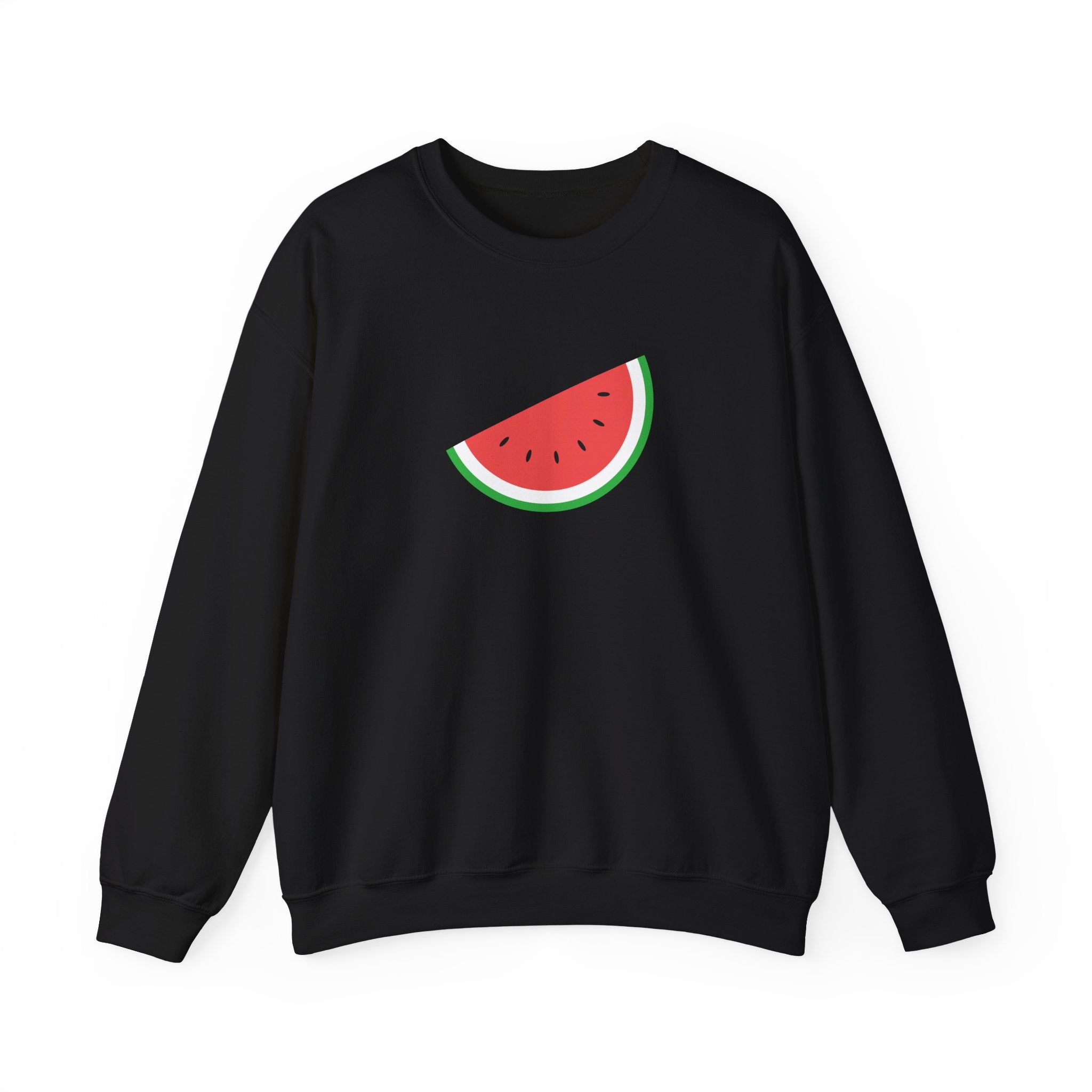 Palestine Freedom Melon Crewneck Sweatshirt - S / Black