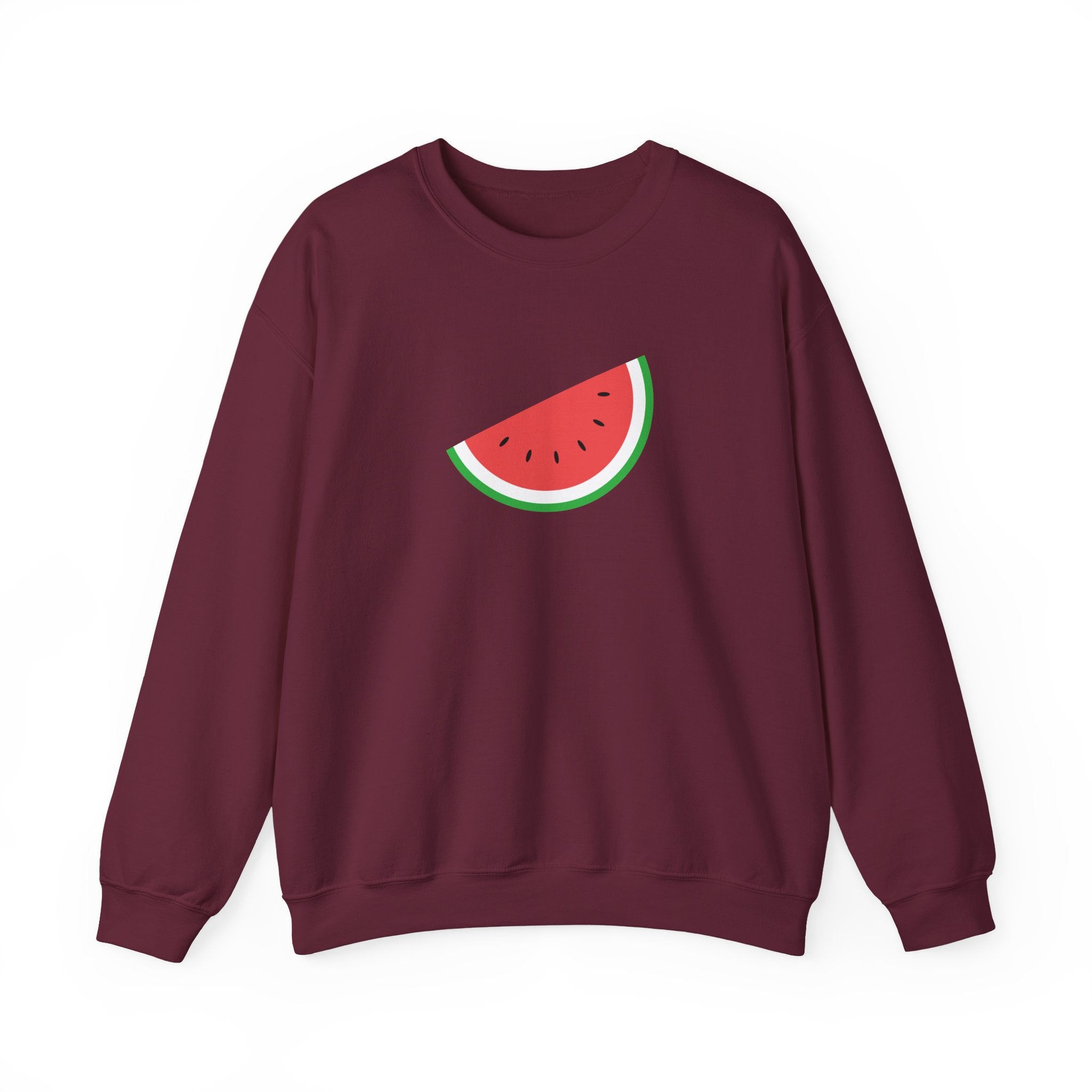 Palestine Freedom Melon Crewneck Sweatshirt - S / Maroon