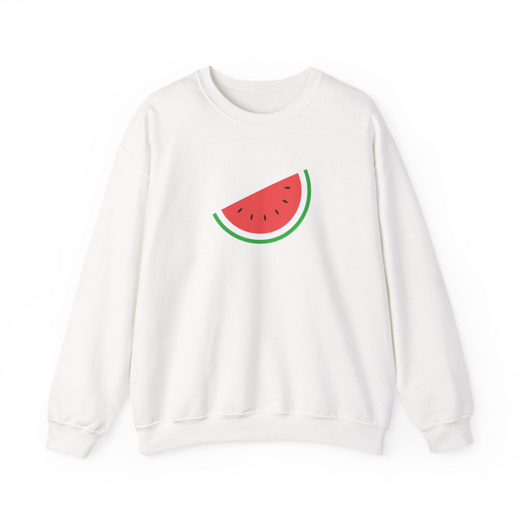 Palestine Freedom Melon Crewneck Sweatshirt - S / White