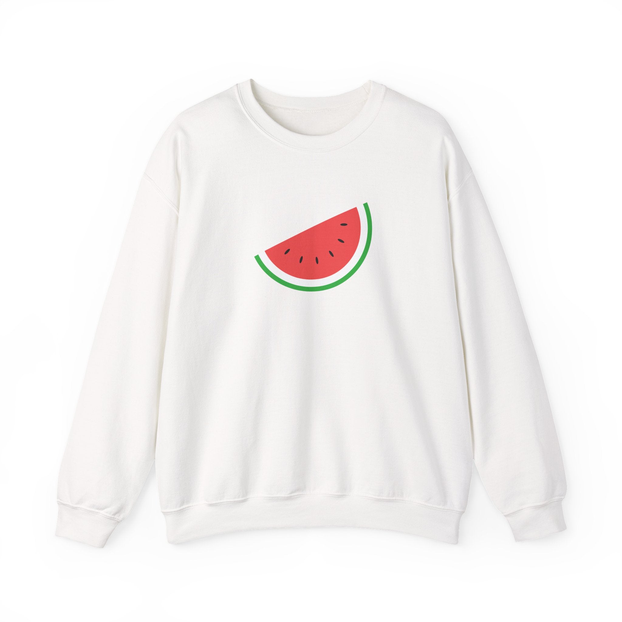 Palestine Freedom Melon Crewneck Sweatshirt - S / White