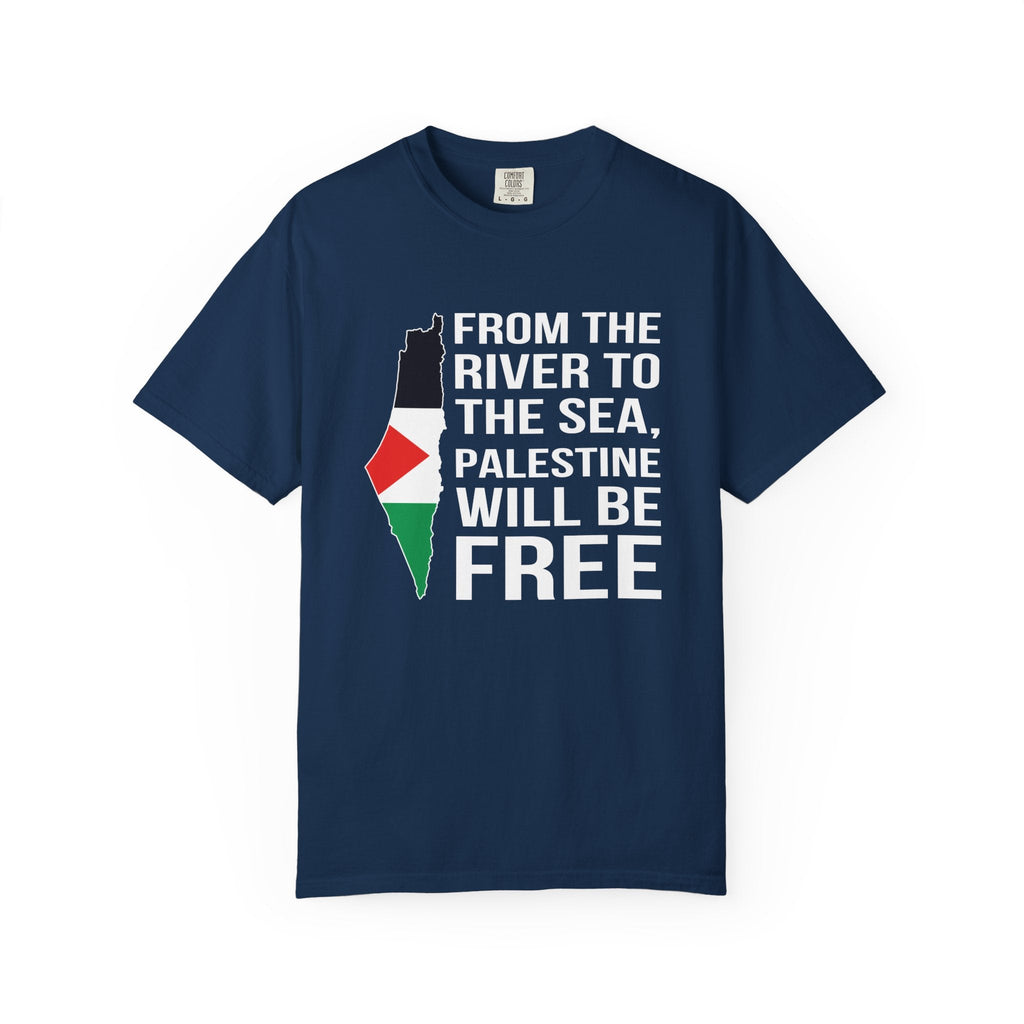 Palestine Freedom Unisex T-Shirt - Navy / S