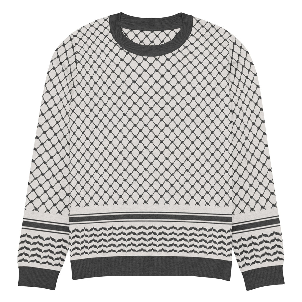 Palestine Keffiyeh Classic Fit Knitted Crew Neck Sweater - 3XL - Knitwear