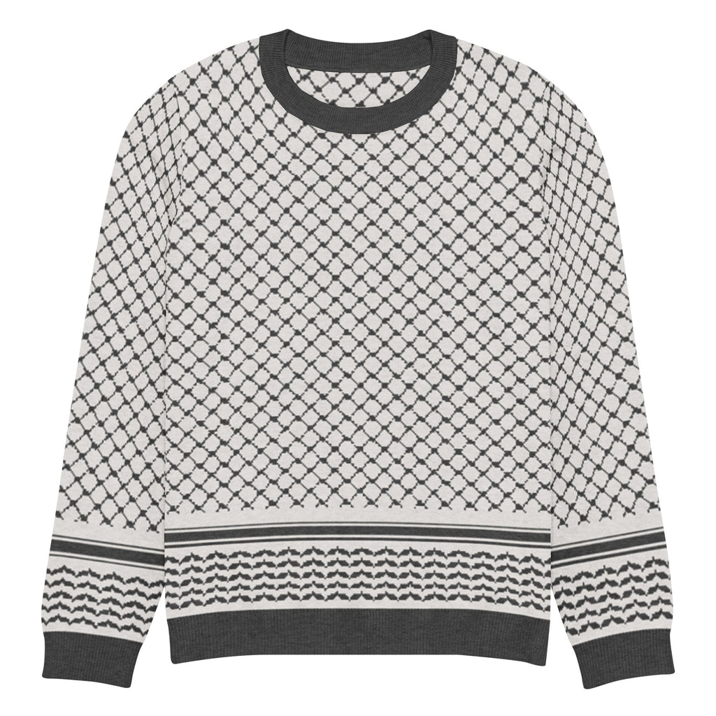 Palestine Keffiyeh Classic Fit Knitted Crew Neck Sweater - 3XS - Knitwear