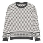 Palestine Keffiyeh Classic Fit Knitted Crew Neck Sweater - 3XS - Knitwear