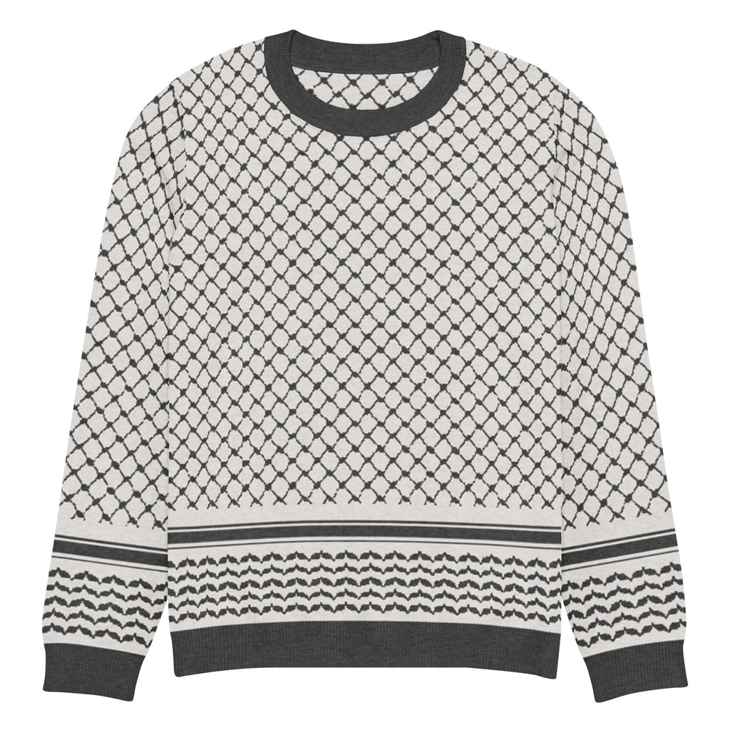Palestine Keffiyeh Classic Fit Knitted Crew Neck Sweater - L - Knitwear