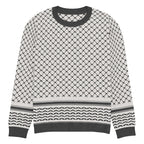 Palestine Keffiyeh Classic Fit Knitted Crew Neck Sweater - S - Knitwear