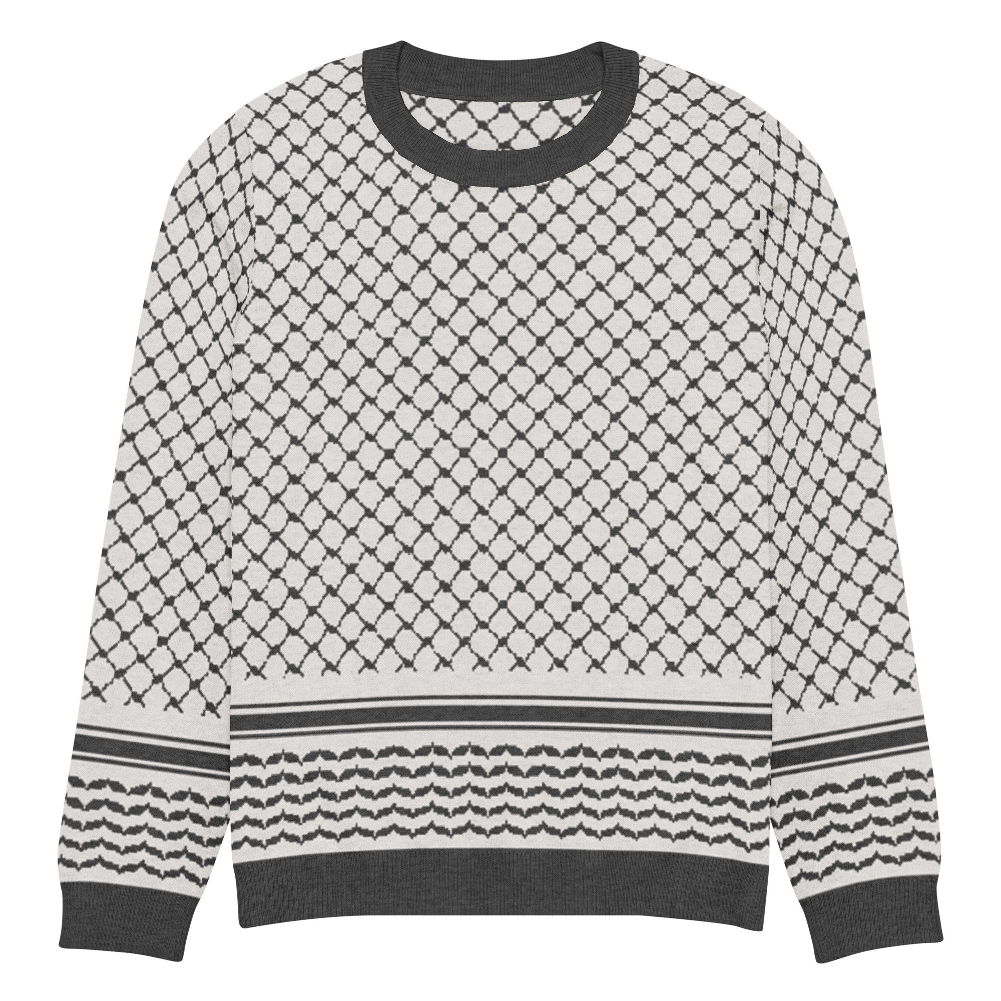Palestine Keffiyeh Classic Fit Knitted Crew Neck Sweater - XS - Knitwear