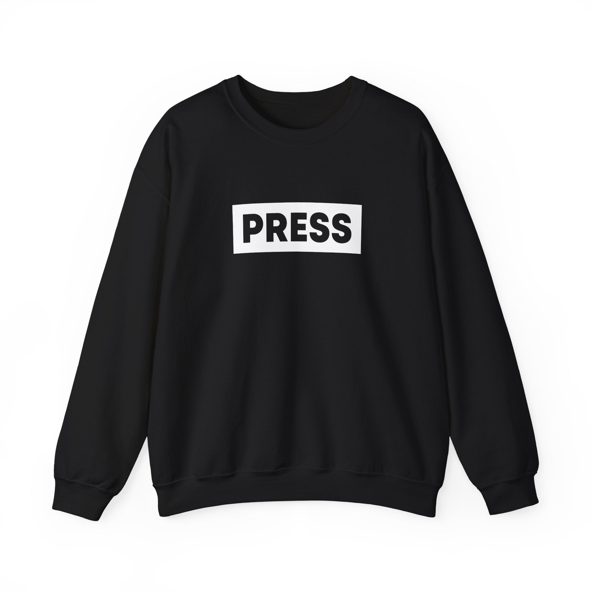 Palestine PRESS Crewneck Sweatshirt - S / Black