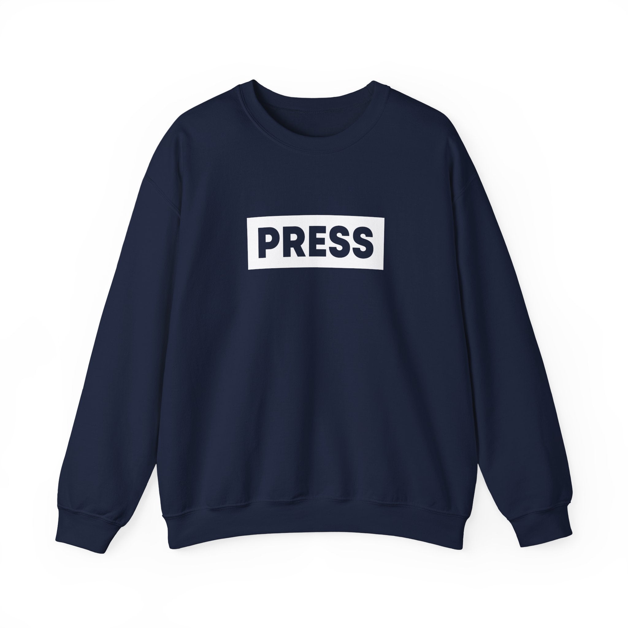 Palestine PRESS Crewneck Sweatshirt - S / Navy