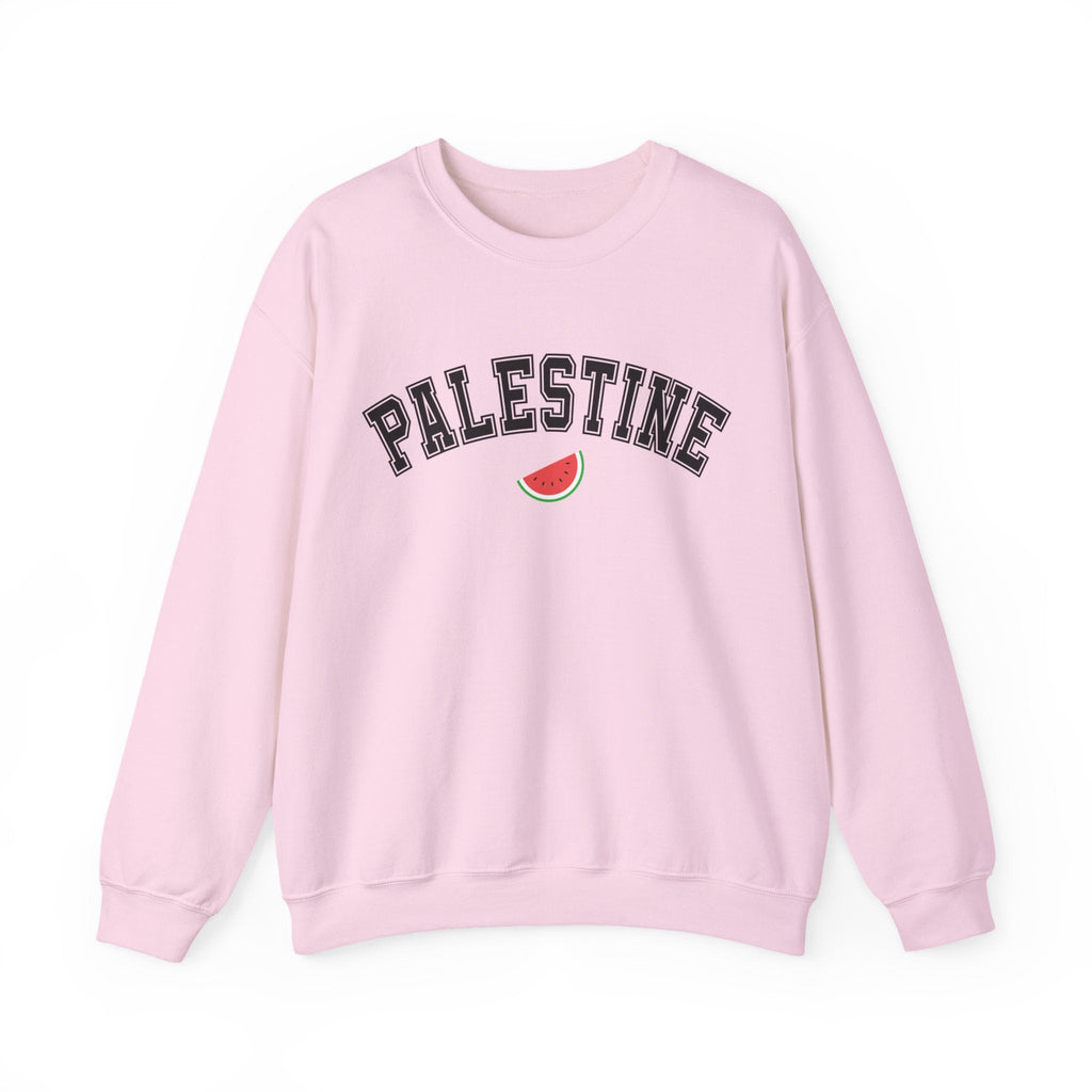 Palestine Varsity Crewneck Sweatshirt - S / Light Pink