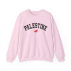 Palestine Varsity Crewneck Sweatshirt - S / Light Pink
