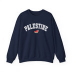 Palestine Varsity Crewneck Sweatshirt - S / Navy