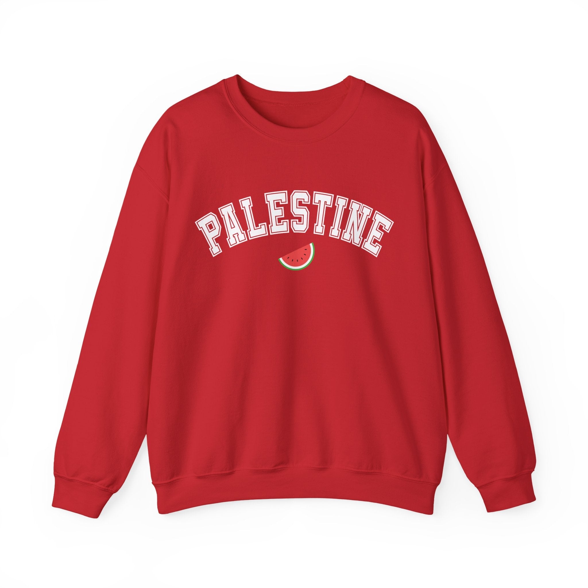 Palestine Varsity Crewneck Sweatshirt - S / Red