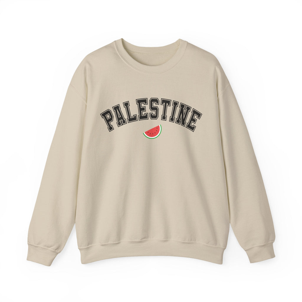 Palestine Varsity Crewneck Sweatshirt - S / Sand