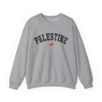 Palestine Varsity Crewneck Sweatshirt - S / Sport Grey