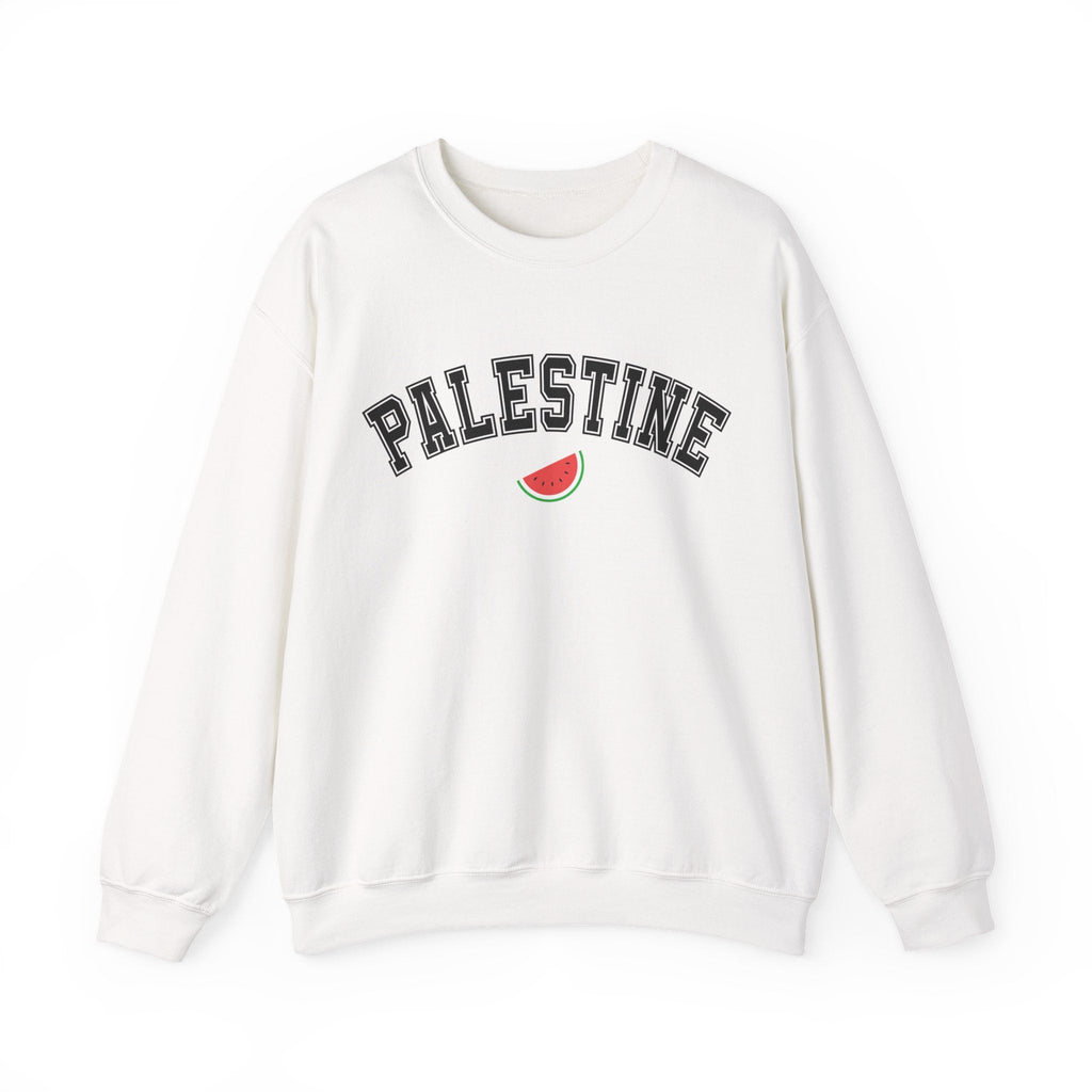 Palestine Varsity Crewneck Sweatshirt - S / White