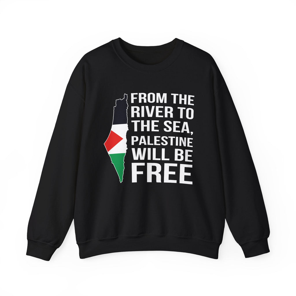 Palestinian Freedom Crewneck Sweatshirt - S / Black