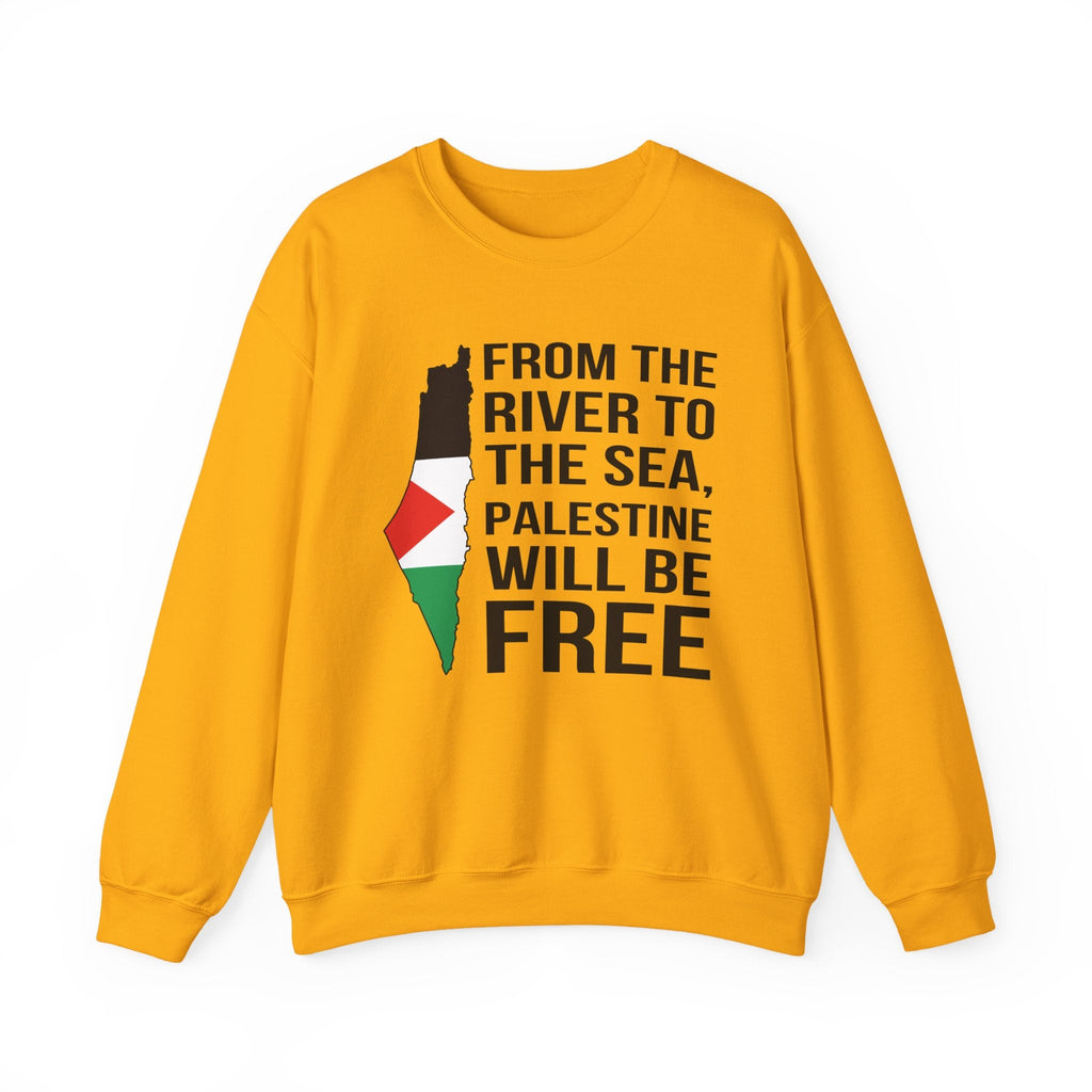 Palestinian Freedom Crewneck Sweatshirt - S / Gold