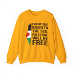 Palestinian Freedom Crewneck Sweatshirt - S / Gold