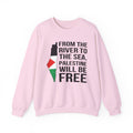 Palestinian Freedom Crewneck Sweatshirt - S / Light Pink