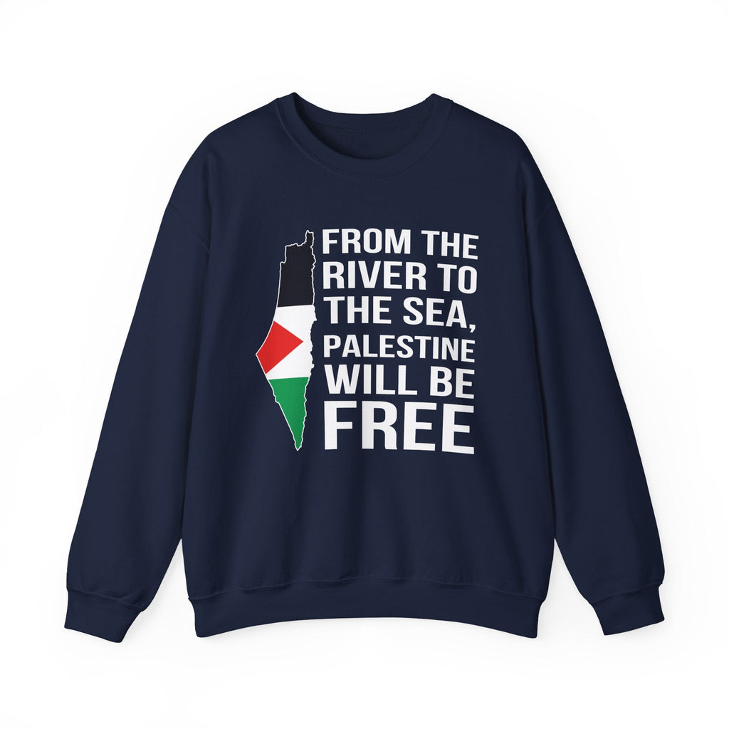 Palestinian Freedom Crewneck Sweatshirt - S / Navy