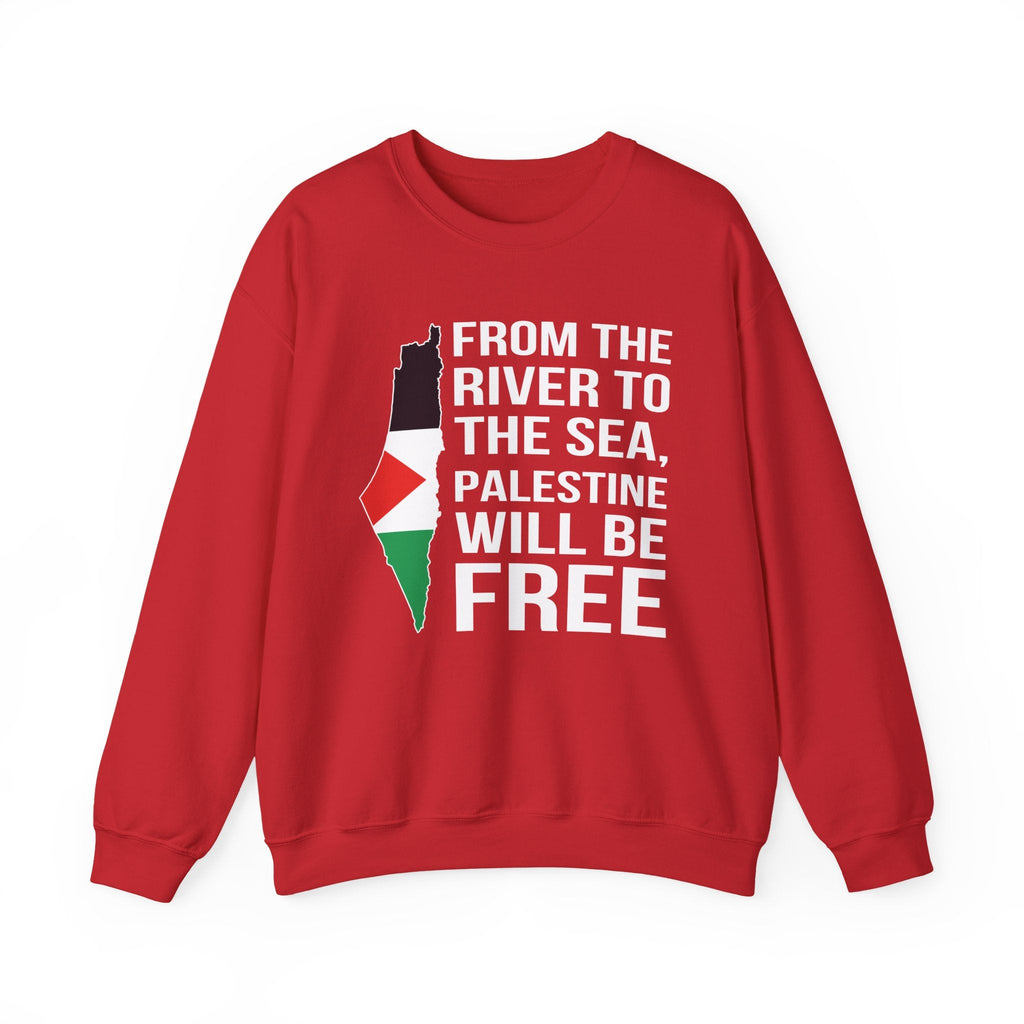 Palestinian Freedom Crewneck Sweatshirt - S / Red
