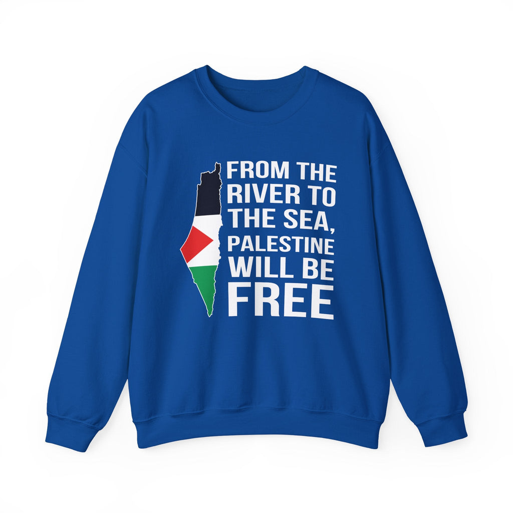 Palestinian Freedom Crewneck Sweatshirt - S / Royal