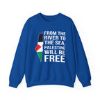 Palestinian Freedom Crewneck Sweatshirt - S / Royal