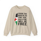 Palestinian Freedom Crewneck Sweatshirt - S / Sand