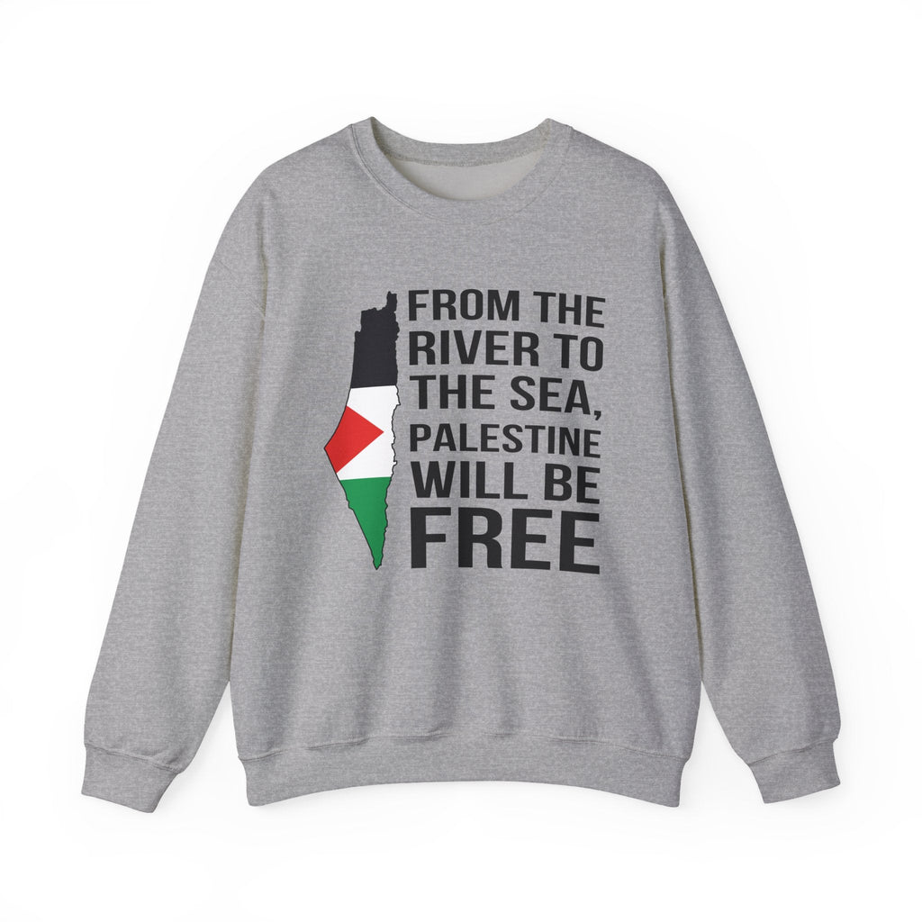 Palestinian Freedom Crewneck Sweatshirt - S / Sport Grey