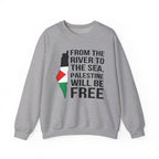 Palestinian Freedom Crewneck Sweatshirt - S / Sport Grey