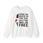 Palestinian Freedom Crewneck Sweatshirt - S / White