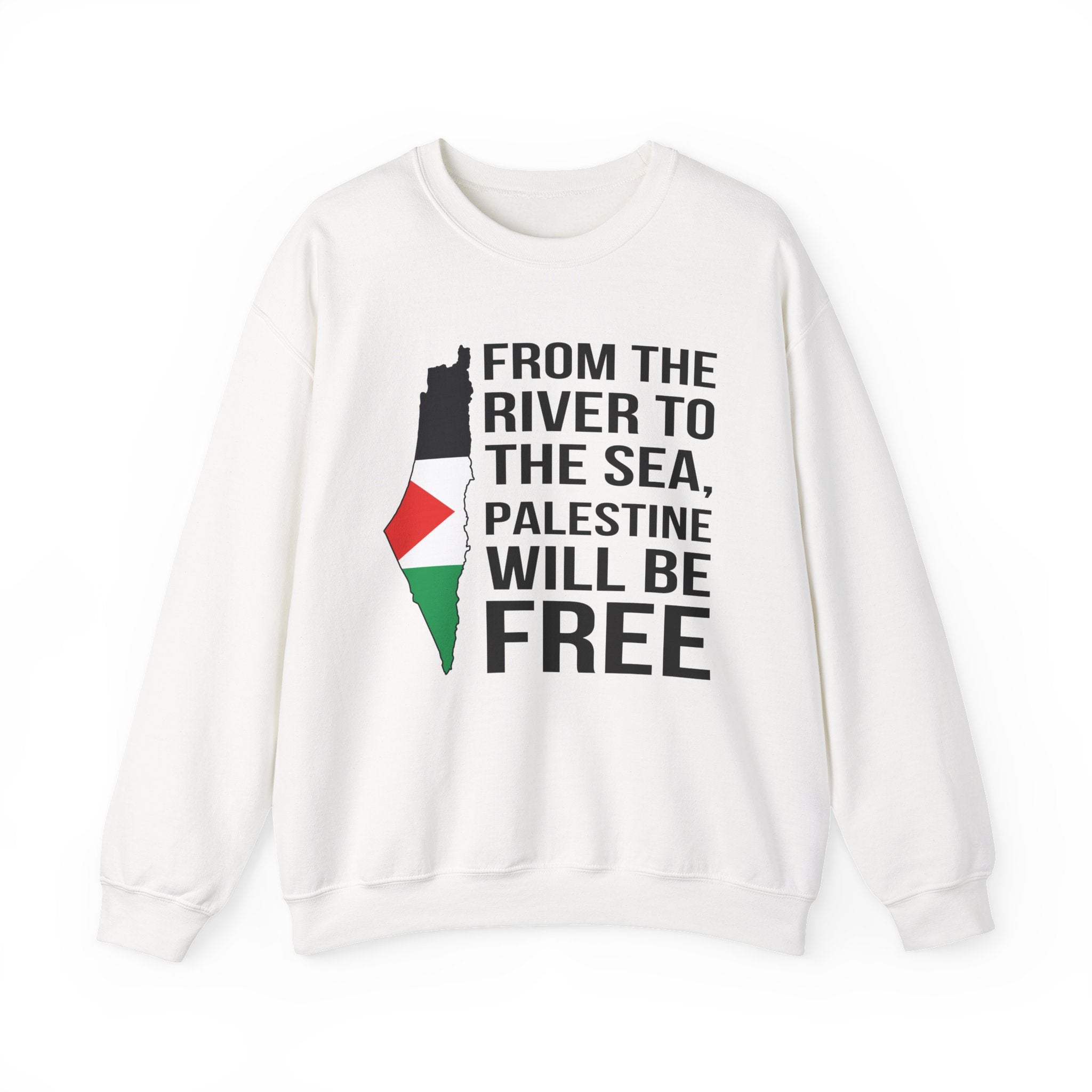 Palestinian Freedom Crewneck Sweatshirt - S / White