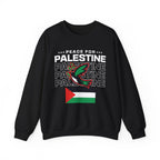 Peace for Palestine Crewneck Sweatshirt - S / Black