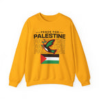 Peace for Palestine Crewneck Sweatshirt - S / Gold