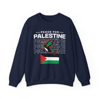 Peace for Palestine Crewneck Sweatshirt - S / Navy