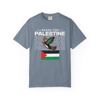 Peace for Palestine Unisex Garment-Dyed T-Shirt - Blue Jean / S