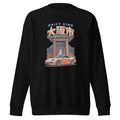 black sweatshirt with a Drift King Japanese Porsche Car Graphic design against a white background
