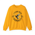 I Stand With Humanity Crewneck Sweatshirt - S / Gold