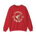 I Stand With Humanity Crewneck Sweatshirt - S / Red