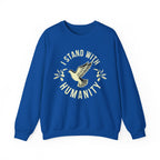I Stand With Humanity Crewneck Sweatshirt - S / Royal