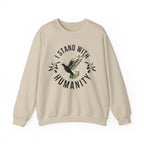 I Stand With Humanity Crewneck Sweatshirt - S / Sand