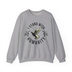 I Stand With Humanity Crewneck Sweatshirt - S / Sport Grey