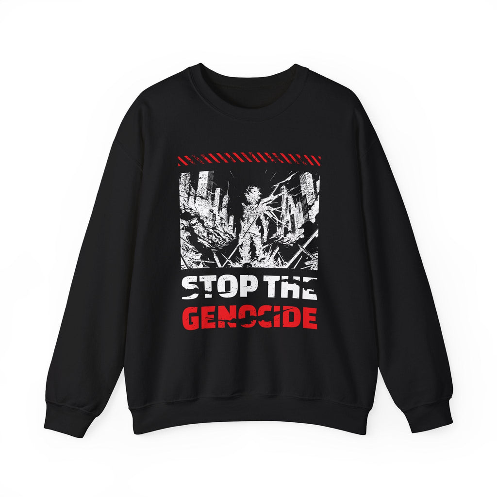 Stop the Genocide Crewneck Sweatshirt - S / Black