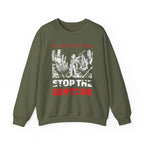 Stop the Genocide Crewneck Sweatshirt - S / Military Green