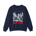 Stop the Genocide Crewneck Sweatshirt - S / Navy