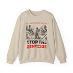 Stop the Genocide Crewneck Sweatshirt - S / Sand
